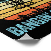Discgolf T-shirt Funny Chain Retro Discgolf Cadeau Poster (Hoek)