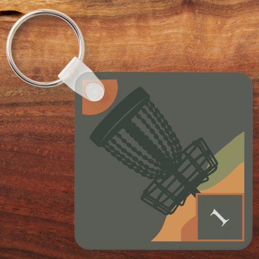 Discgolf taslabel sleutelhanger (Voorkant)