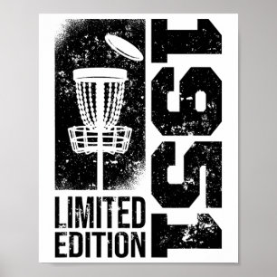 Discgolf Vintage 1951 Verjaardag Disc-golf spel D Poster