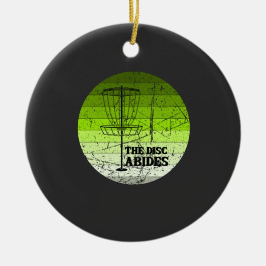 Discgolf Vintage Keramisch Ornament (Voorkant)