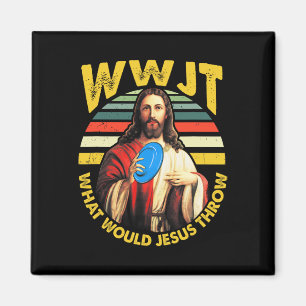 Discgolf Wat Zou Jezus Werpen Frisbee Golf Wwjt Magneet