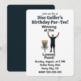Discgolf Winnen Bij Laagste Punt Golfer Verjaardag Kaart
