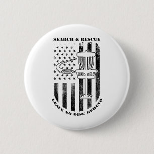 Discgolf zoeken en redden Laat geen disc achter B Ronde Button 5,7 Cm