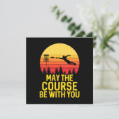 Discgolfen met jou feestdagenkaart (Staand voorkant)