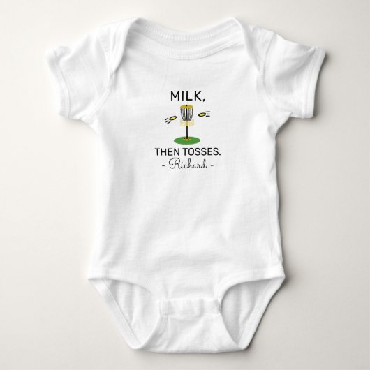 Discgolfer baby melk dan gooit - Discgolfsport Romper (Voorkant)