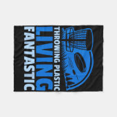 Discgolfer die plastic gooit Leeft Fantastische Di Fleece Deken (Voorkant (Horizontaal))