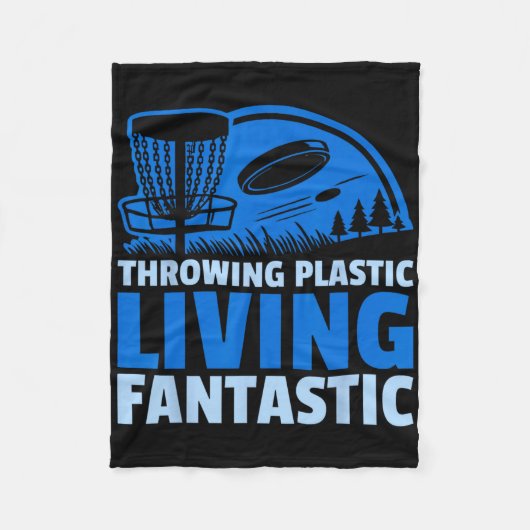 Discgolfer die plastic gooit Leeft Fantastische Di Fleece Deken (Voorkant)