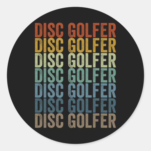 Discgolfer Discgolf Discgolven Ronde Sticker (Voorkant)