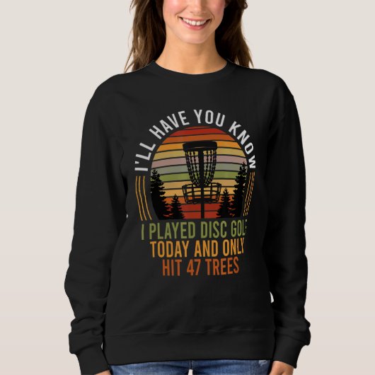 Discgolfer Gezegde Retro Discgolf Humor Golf Trui (Voorkant)