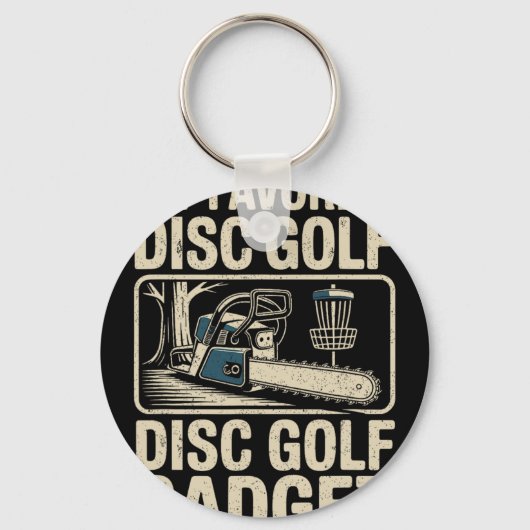 Discgolfgrap Mijn favoriete discgolf gadget _2  Sleutelhanger (Voorkant)