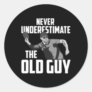 Discgolfkunst voor mannen Vader discgolf liefhebbe Ronde Sticker