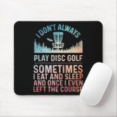 Discgolfkunst voor mannen vrouwen Discgolfspeler D Muismat (Met muis)