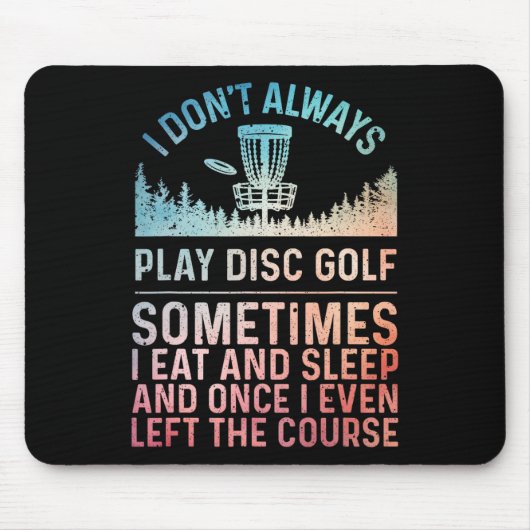 Discgolfkunst voor mannen vrouwen Discgolfspeler D Muismat (Voorkant)