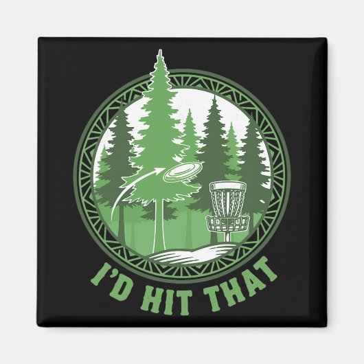 Discgolfmand Flying Disc Id Slaag Dat Grappig  Magneet (Voorkant)