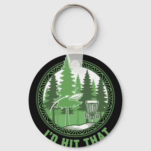 Discgolfmand Flying Disc Id Slaag Dat Grappig Sleutelhanger (Voorkant)