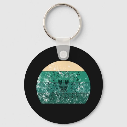 Discgolfmand Retro Sleutelhanger (Voorkant)