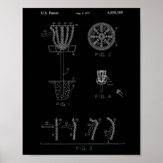 Discgolfmandje doel octrooi ontwerp - Frolf Poster
