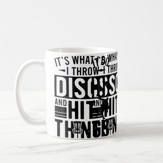 Discgolfoutfit voor discgolfspelers koffiemok (Links)