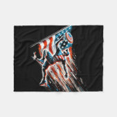 Discgolfspeler Amerikaanse vlag Discgolf Fleece Deken (Voorkant (Horizontaal))