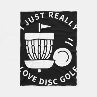 Discgolfspeler Ik hou gewoon echt van discgolf Fleece Deken