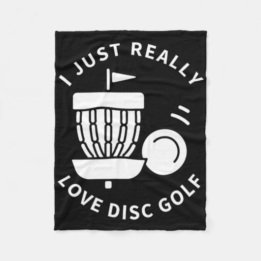 Discgolfspeler Ik hou gewoon echt veel van discgol Fleece Deken (Voorkant)