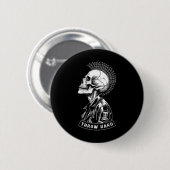 Discgolfspeler Punk Rock Schedel Mohawk Gooi Hard Ronde Button 5,7 Cm (Voorkant /achterkant)