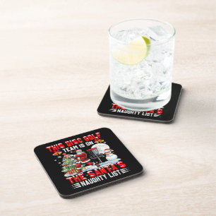 Discgolfteam staat op Santa's kerst-onaangepaste l Bier Onderzetter