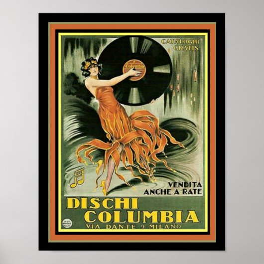 Dischi Columbia Vintage Ad Print 11 x 14 (Voorkant)