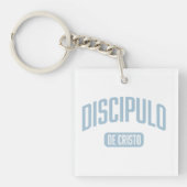 Discipel licht Blauw Acryl Sleutelhanger Spaans (Voorkant)