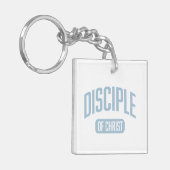 Discipel lichtblauwe acryl Sleutelhanger (Voorkant Links)