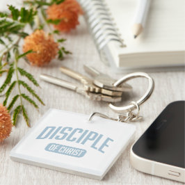 Discipel lichtblauwe acryl Sleutelhanger