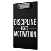 Discipline Beats Motivation - Inspirerend Klembord (Links)