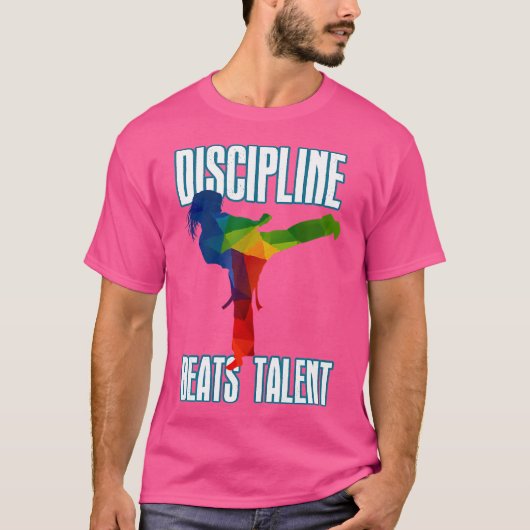 Discipline-Beats-Talent Taekwondo Karate T-shirt (Voorkant)