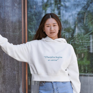 Discipline Begint Bij Zonsopgang Minimaal Citaat Hoodie