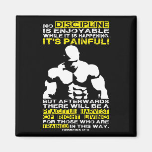 DISCIPLINE - Bodybuilding Workout Motivatie Magneet