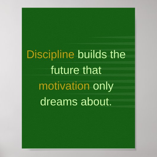 Discipline Bouwt de Toekomst Poster (Voorkant)