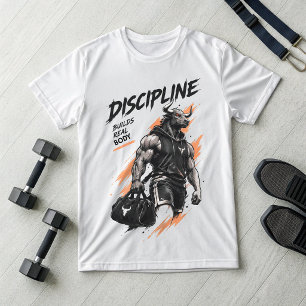 Discipline Bouwt Echte Vrijheid Stier Gym T-Shirt