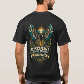 Discipline Bouwt Vrijheid Doe Het Werk T-shirt (Achterkant)