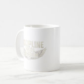 DISCIPLINE BOUWT VRIJHEID KOFFIEMOK (Voorkant links)