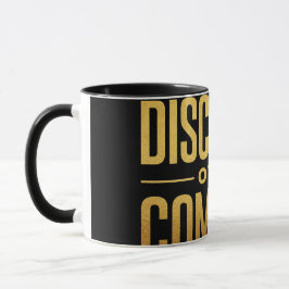 Discipline Boven Comfort Mok –Minimalistische Zwar
