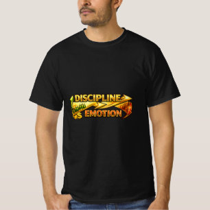 Discipline Boven Emotie Goud Handel Mindset Heren T-shirt
