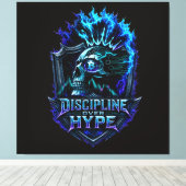 Discipline Boven Hype Bitcoin Crypto Mentaliteit O Canvas Afdruk (Insitu (Houten vloer))