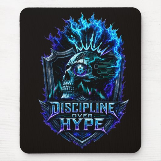 Discipline Boven Hype Bitcoin Crypto Mentaliteit O Muismat (Voorkant)