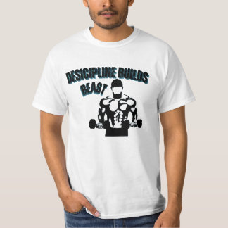 Discipline Boven Motivatie — Bouw Dat Lichaam  T-shirt