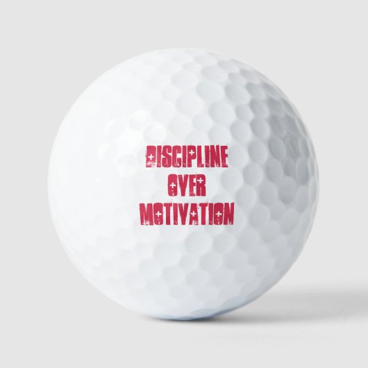 Discipline boven motivatie golfballen (Voorkant)