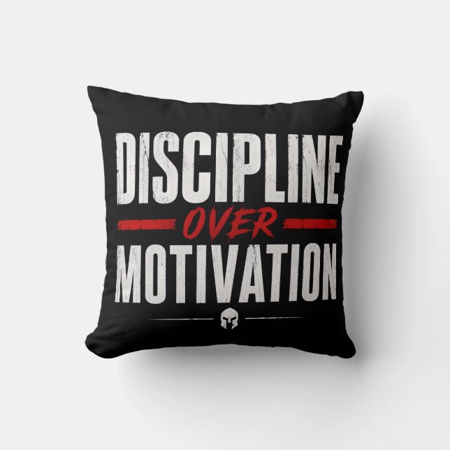 Discipline boven motivatie kussen (Voorkant)