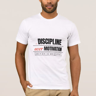 Discipline boven motivatie Retro fitness Bella Can T-shirt