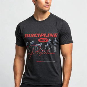 Discipline Boven Perfectie Gym T-Shirt Streetwea