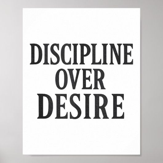 Discipline boven verlangen _ Stoïcijnse Motivatie Poster (Voorkant)