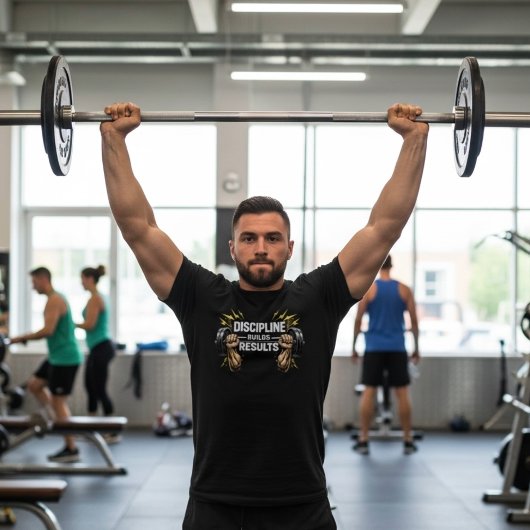 Discipline Builds Results Fitness motivation T-shirt